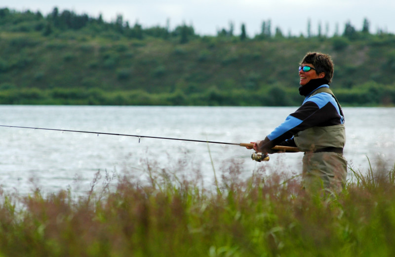 Fishing at King Salmon Lodge.