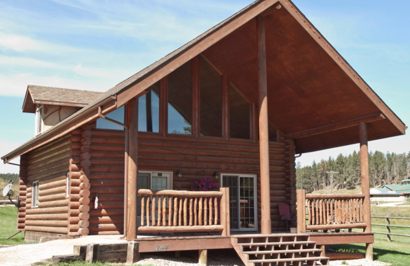 Cabin exterior at High Country Guest Ranch.