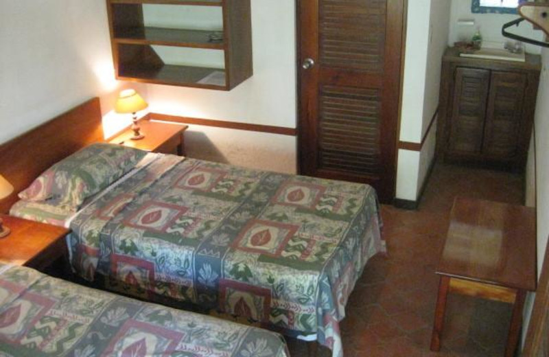 Guest room at Hotel Rancho Suizo Lodge.