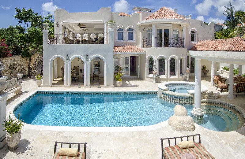 Villa pool at Island Properties Luxury Rentals.