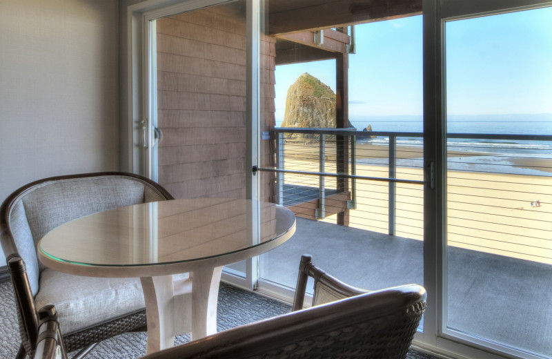 Balcony at Hallmark Resort & Spa Cannon Beach.