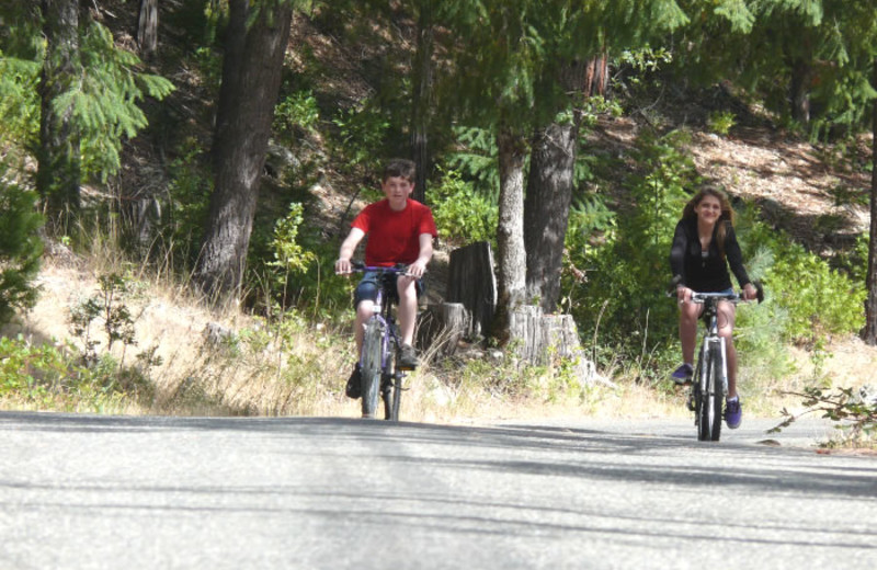 Biking at Ripple Creek Cabins.