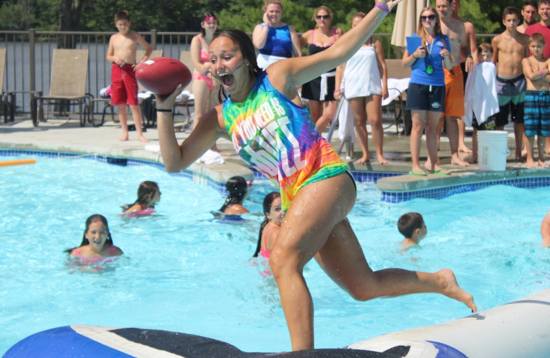 Outdoor pool at Woodloch Resort.