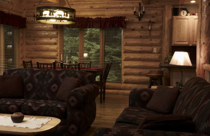 Rental living room at Sand County Service Company - Bluff View.