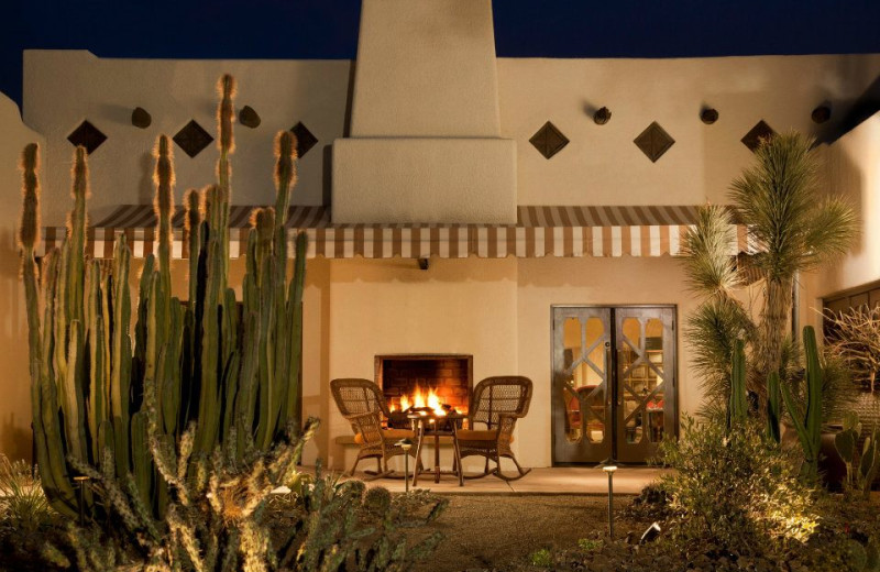 Fireplace patio at The Wigwam Resort.