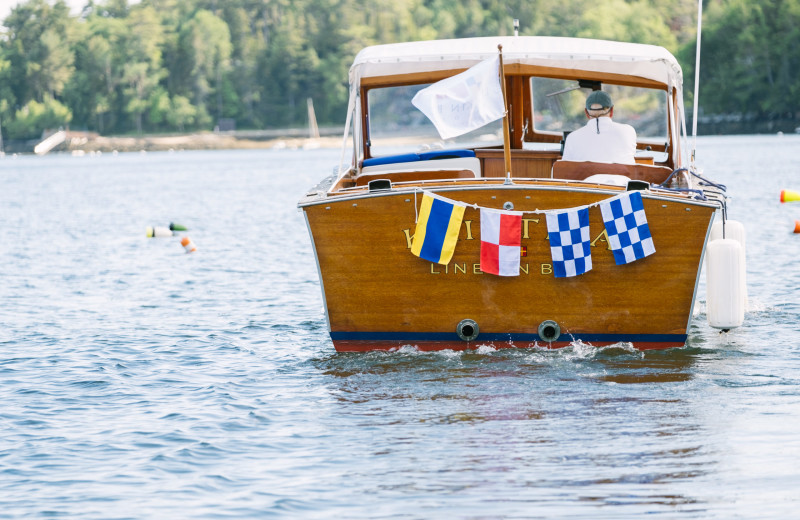 Boating at Linekin Bay Resort.