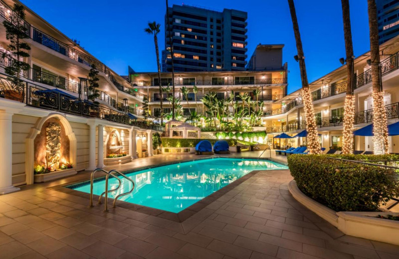 Outdoor pool at Beverly Hills Plaza Hotel 