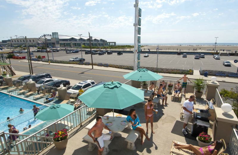 Patio at Aquarius Motor Inn.