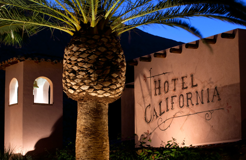 Exterior view of Hotel California.