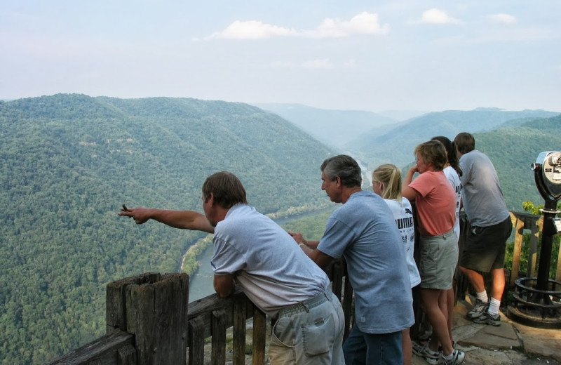 Scenic overlook at The Cabins at Pine Haven.