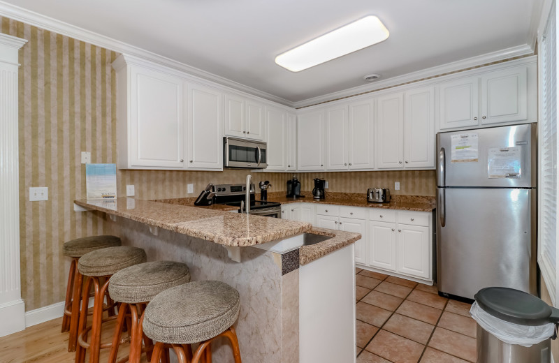 Rental kitchen at Sea Star Realty.