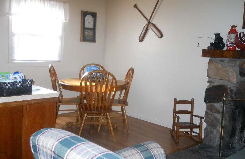 Cottage interior at Blue Horizon Lodge.