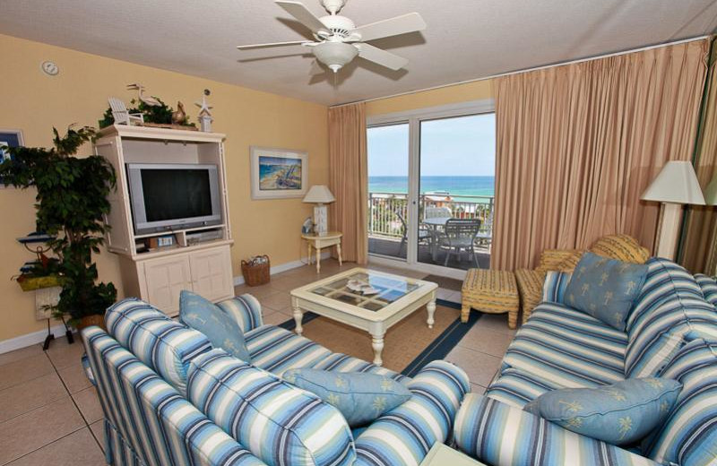 Rental living room at Sterling Shores.