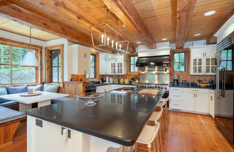 Rental kitchen at Accommodations in Telluride.