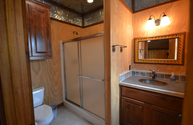 Rental bathroom at Frio Family Getaway