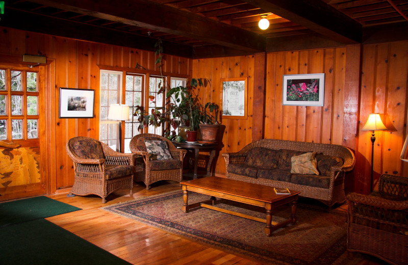 Cabin living room at Breitenbush Hot Springs.