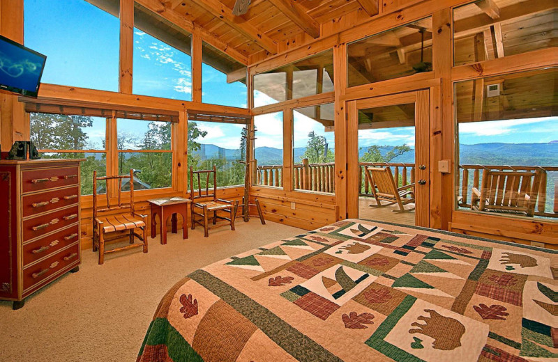 Rental bedroom at American Mountain Rentals.