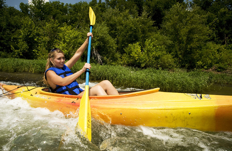 Kayaking at Buffalo River Outfitters.