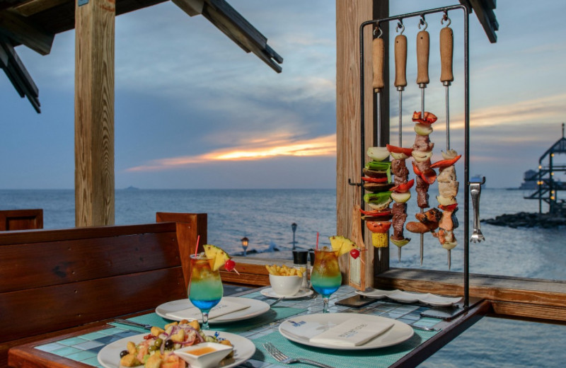 Dining at Avila Beach Hotel.