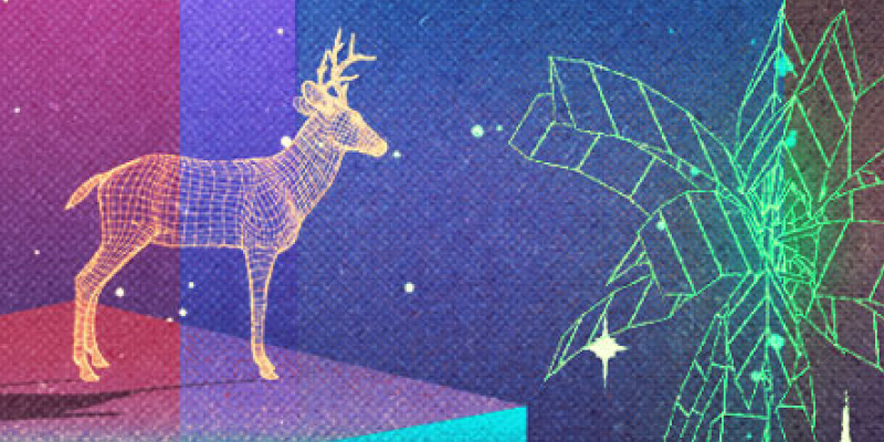 random trippy image with deer