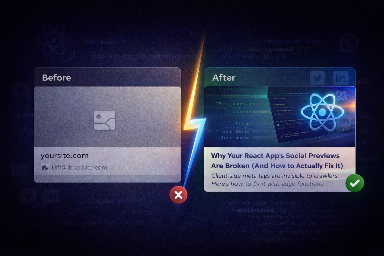Why Your React App's Social Previews Are Broken (And How to Actually Fix It)