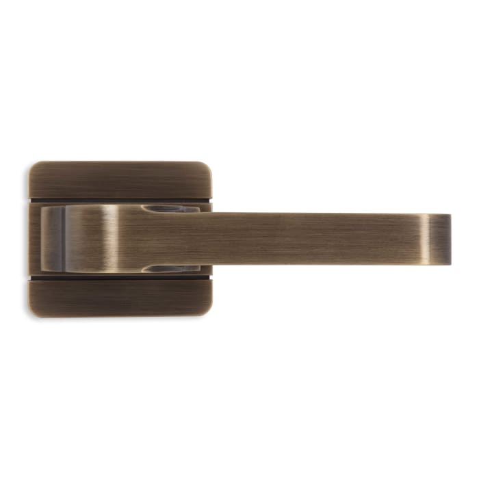 Nob Hill Lever Satin Brass and Black