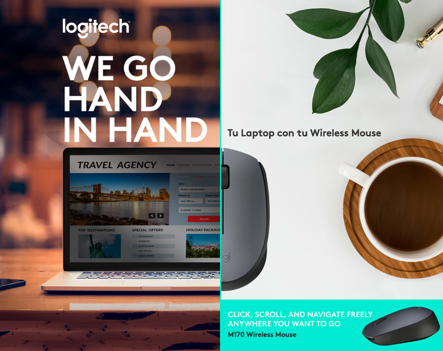 Wireless mouse and keyboard ad