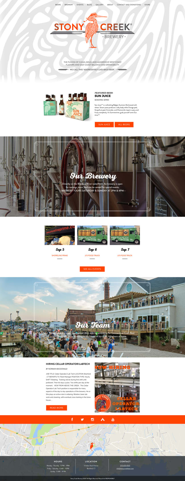 Stony Creek Brewery Website