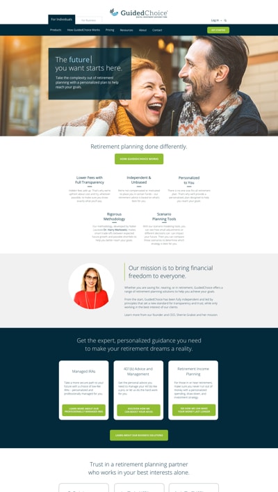 Guided Choice Website Redesign