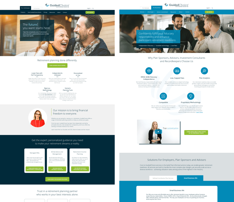 Guided Choice Website Redesign