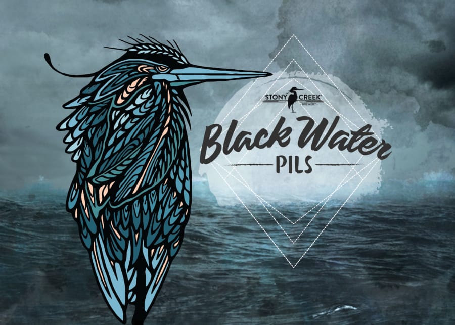Stony Creek Black Water Pils Packaging