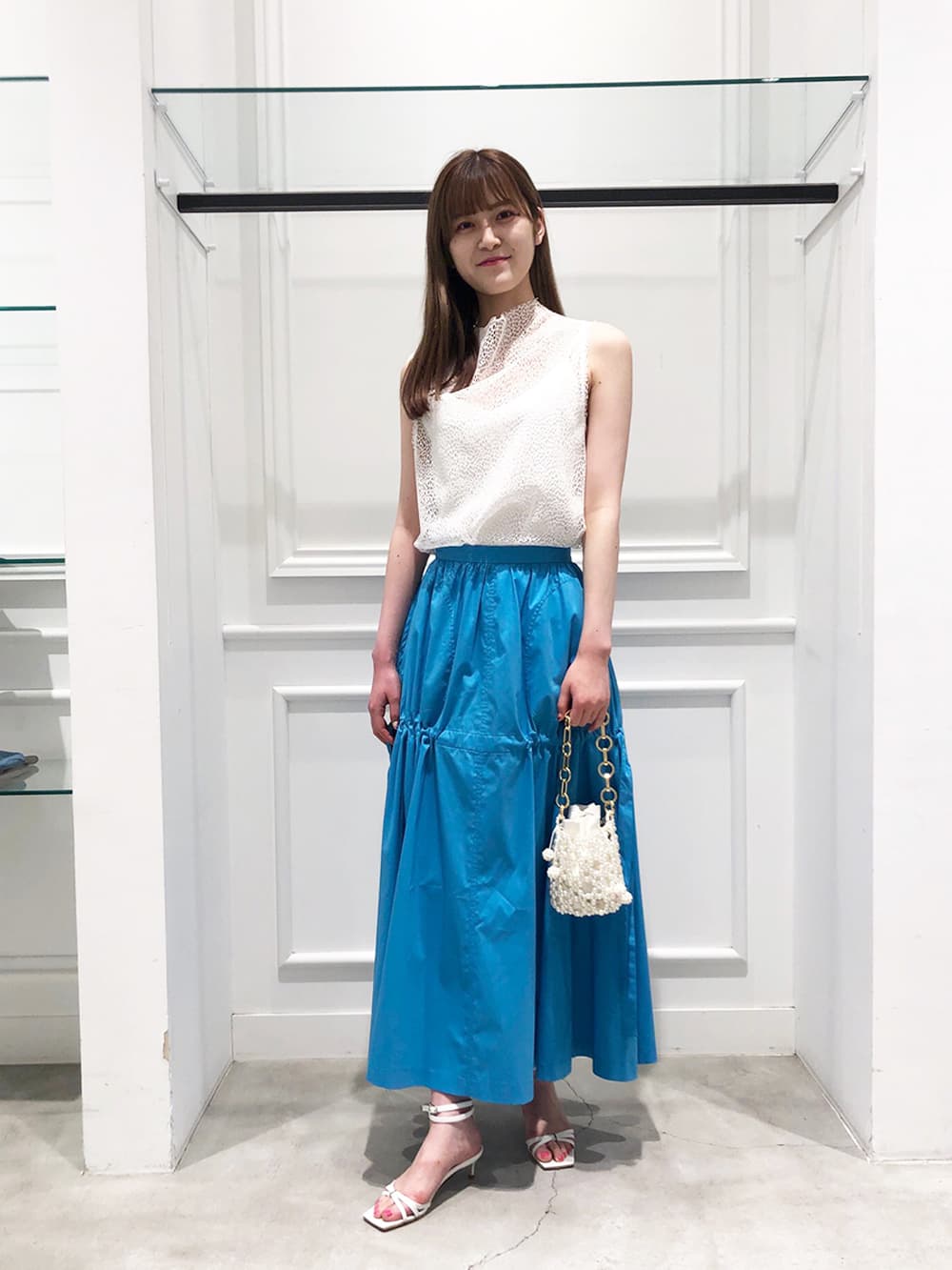 LE CIEL BLUE Cotton Twill Maxi Skirt | www.bonitaexclusive.com