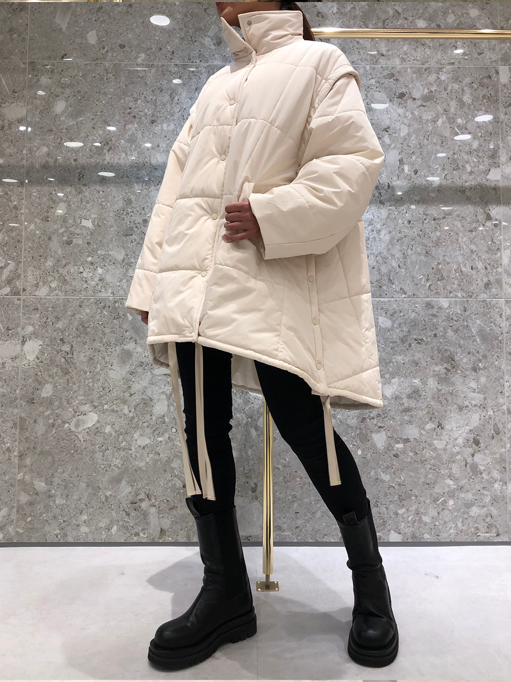 ルシェルブルー　2way Padded Cocoon Coat LE CIEL BLEU 2way Padded Cocoon Coat