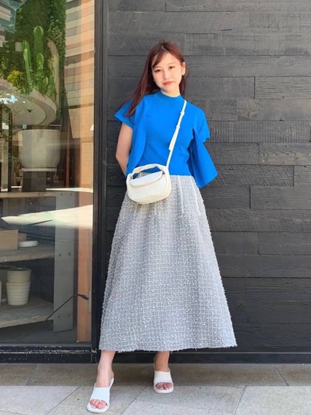LE CIEL BLEU セットアップ　レースソークベルベットシャツ&スカート LE CIEL BLEU セットアップ レースソークベルベットシャツ&スカート