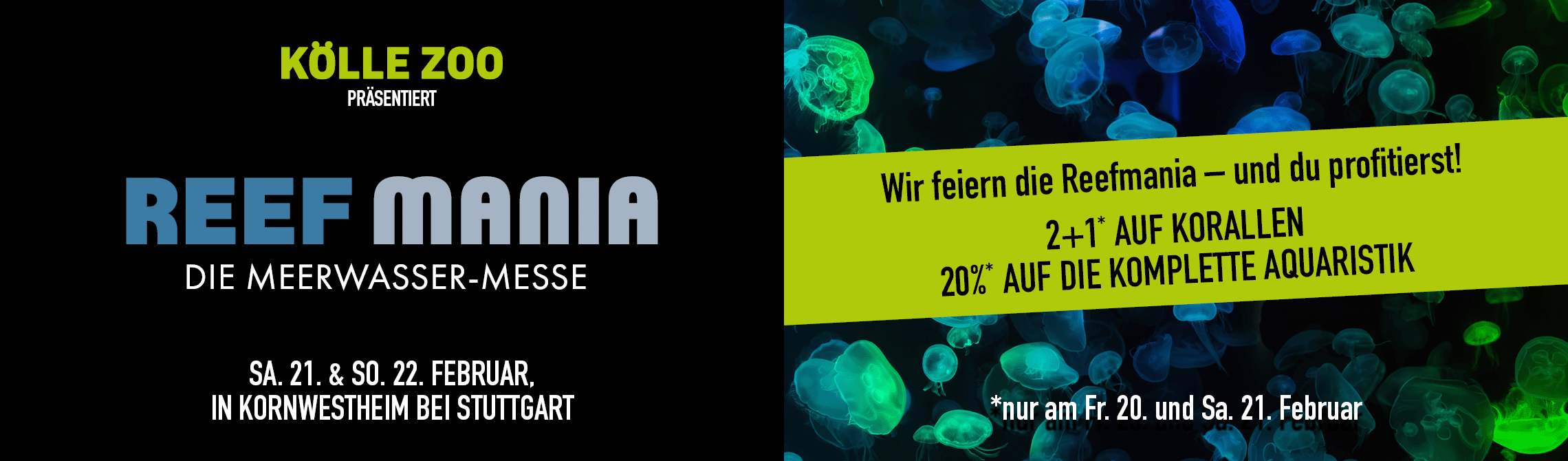 Reef Mania wird beim Kölle Zoo beworben inkl. Aktionen bei Kölle Zoo