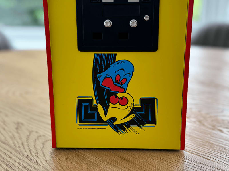 A PAC-MAN Quarter Arcade front bottom view.