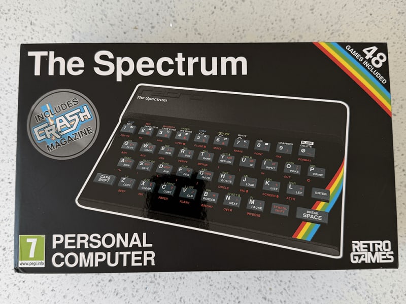 The boxed Sinclair Spectrum The boxed Sinclair Spectrum.