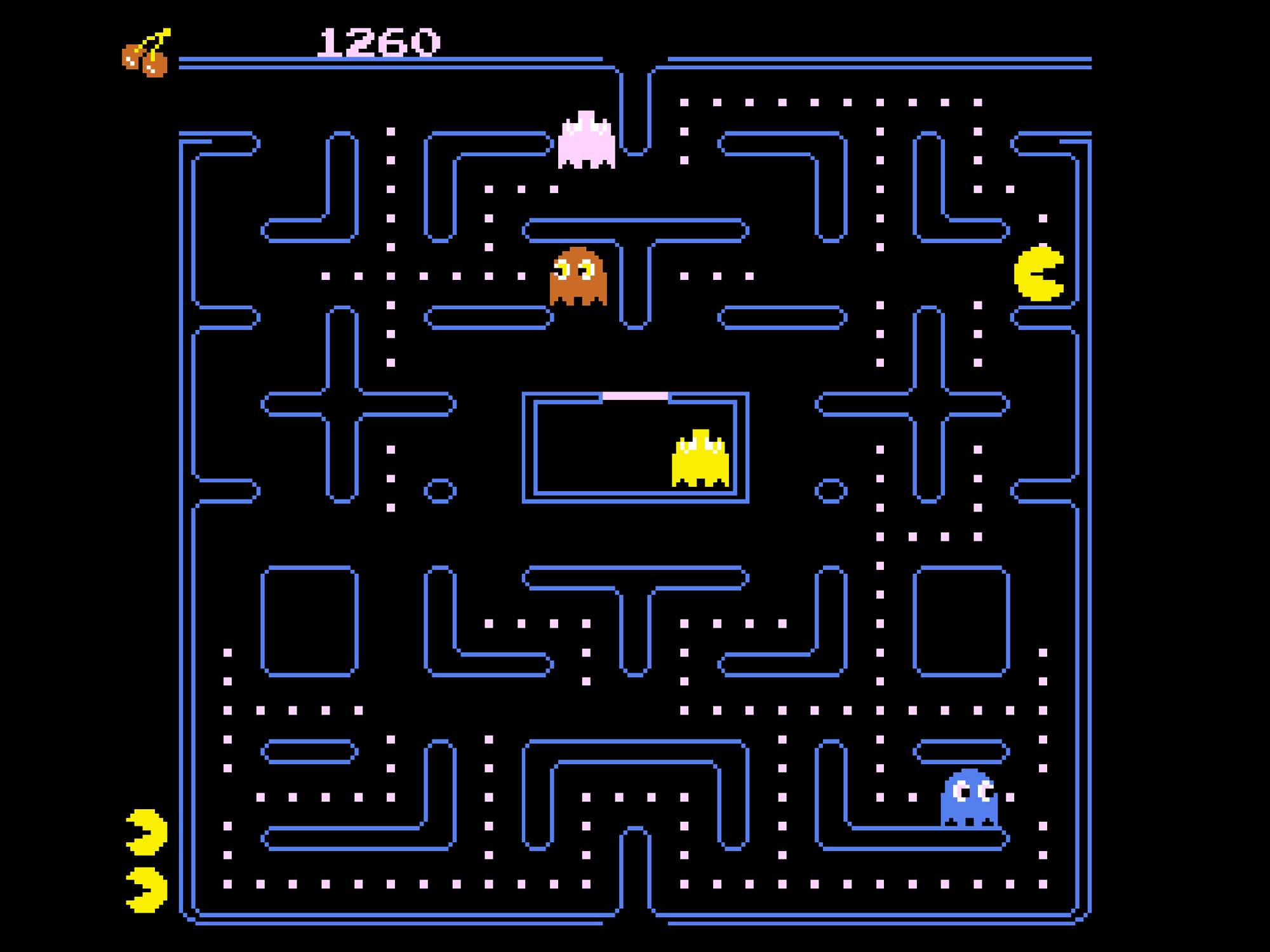 Pacman gameplay on the Atari 7800