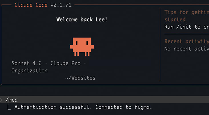 Figma MCP connected to Claude Code.
