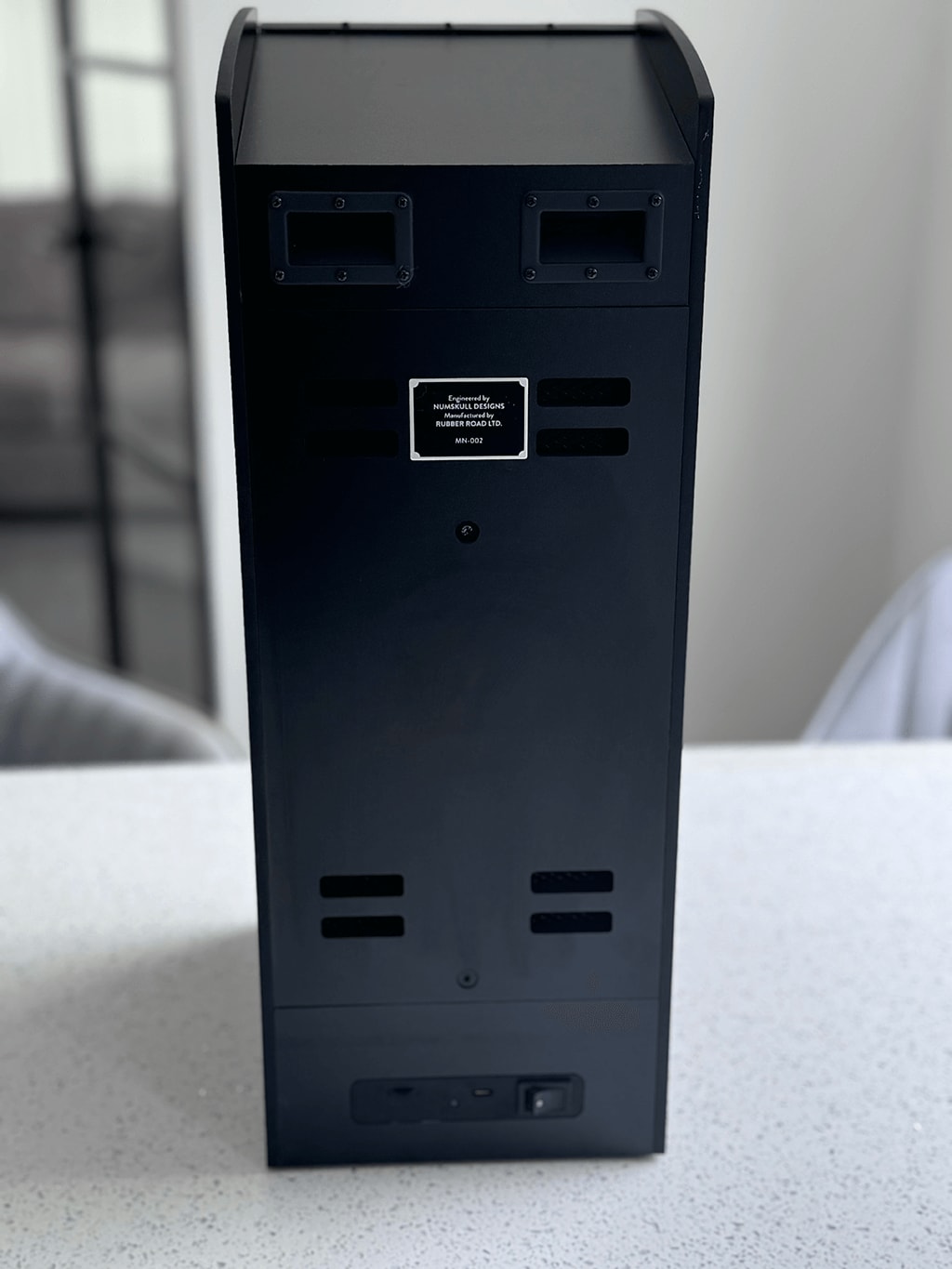 Galaga 3 A Galaga Quarter Arcade back view showing the orginal cabinet structure.