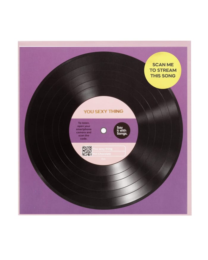 a record on a purple cover