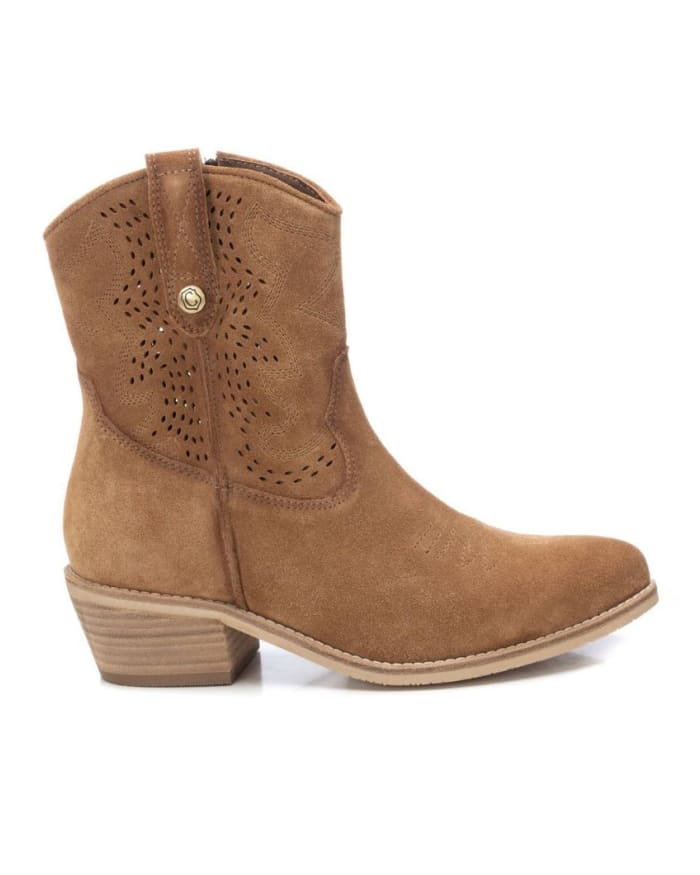 a brown boot with a white background