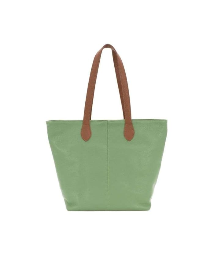 a green and brown bag