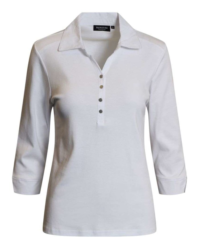 a white shirt with buttons