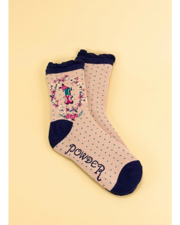 a pair of socks on a yellow background