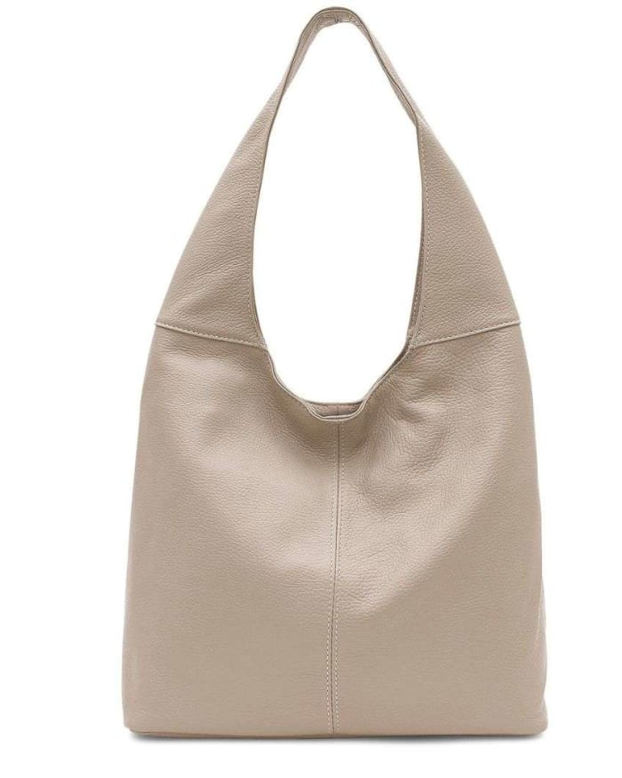 Beige leather purse best sale