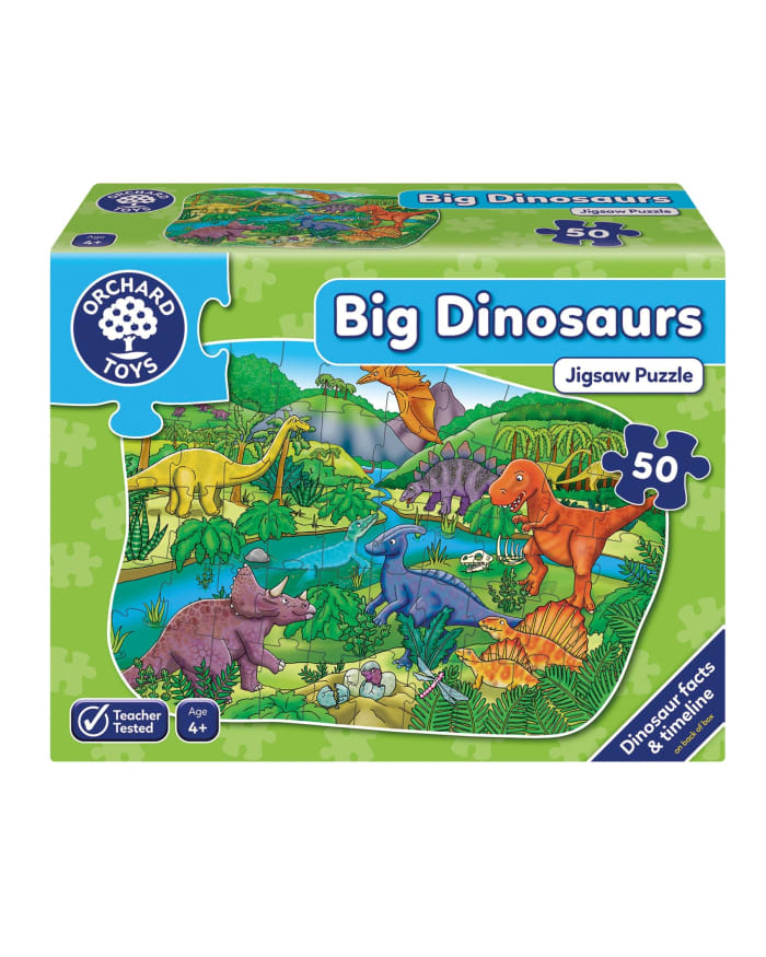 a box of puzzle with dinosaurs