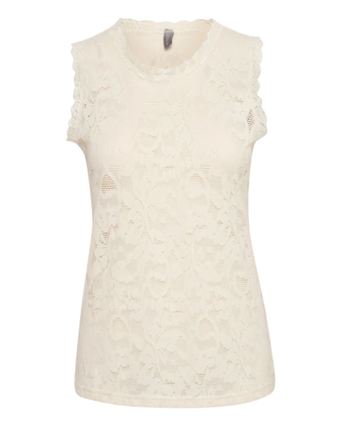 a white lace top with a white background