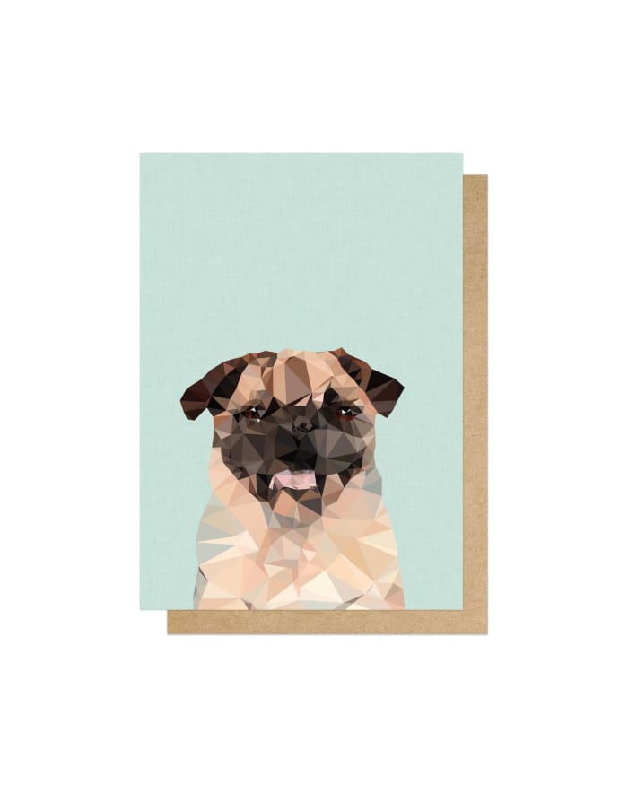 a card with a dog on it