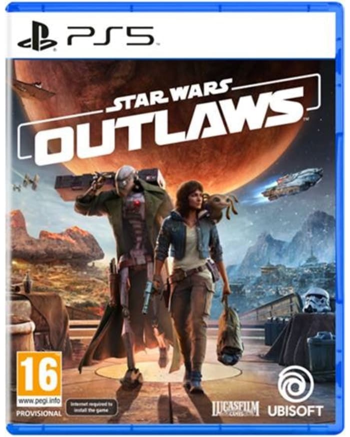 a video game cover with two people walking